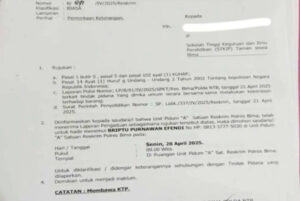 Empat Mahasiswa Diperiksa Polisi Terkait Kasus Pengrusakan Mobil Wabup Bima